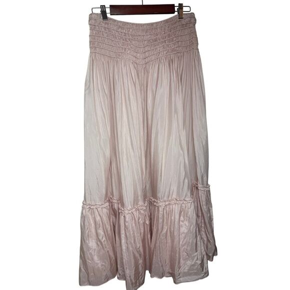 Tory Burch Silk Corded Skirt in Iced Pink Sz. 12 - Picture 5 of 7